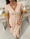 Maren Button-Down Short-Sleeve Midi Dress — product view 3