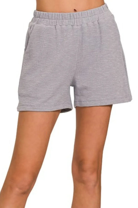 Another view: Cotton Slub Shorts — Sleet