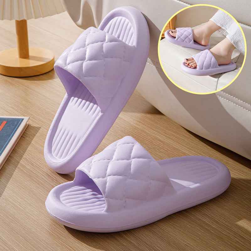 Rhombus EVA Slides | Unisex Non-Slip Lightweight Home Slippers | Indoor Outdoor Bathroom Shoes