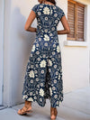 Solene Printed Crewneck Cap Sleeve Wide-Leg Jumpsuit — product view 8