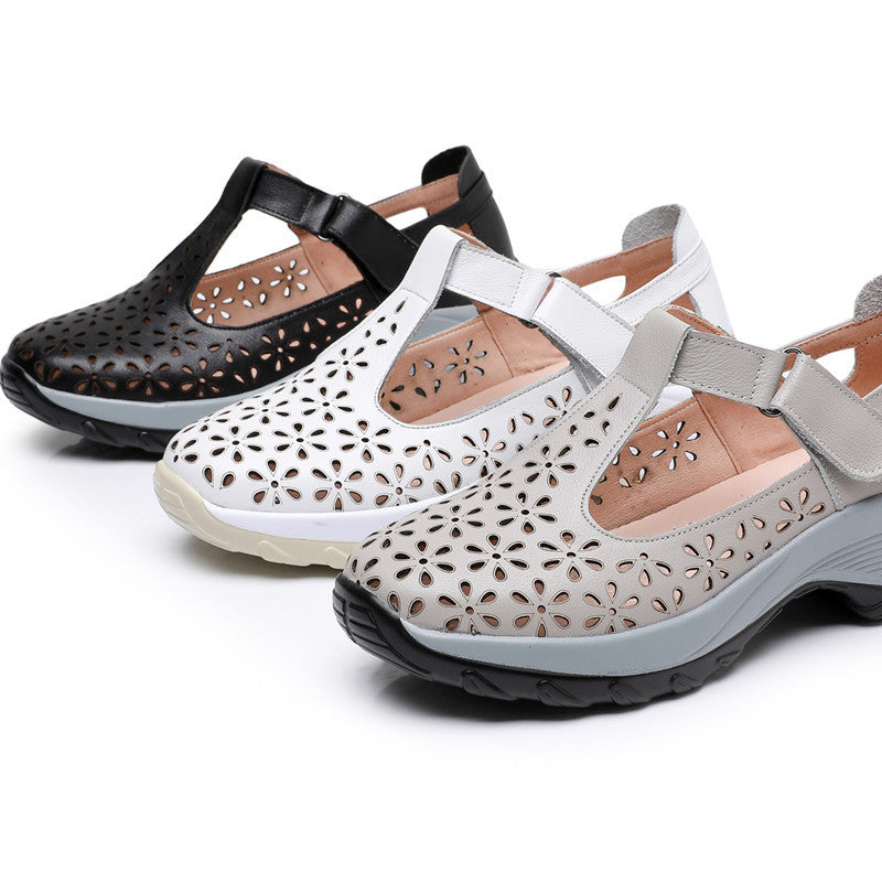 Women's Comfortable Flat Leather Shoes – Suede Round Toe Flats