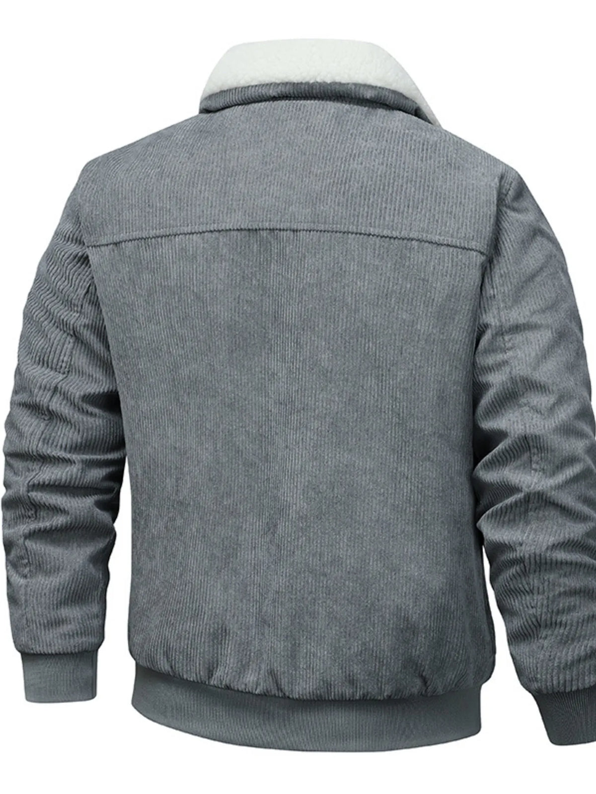 Men's Plus Size Sherpa-Lined Corduroy Jacket