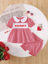 Little Orbit Gingham 'LOVE' Top and Shorts Set — product view 6