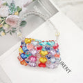 Beaded Pearl Crossbody Bag - Handmade Heart Tote Handbag for Women