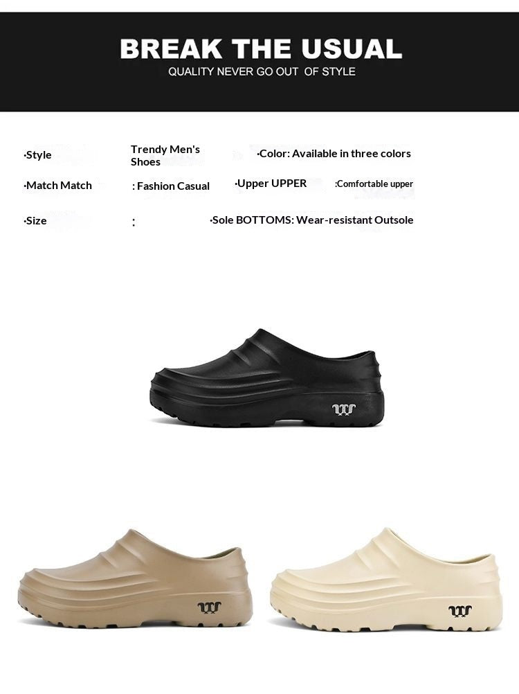 Professional Non-Slip Chef & Medical Work Shoes for Men - Waterproof EVA Comfort Footwear
