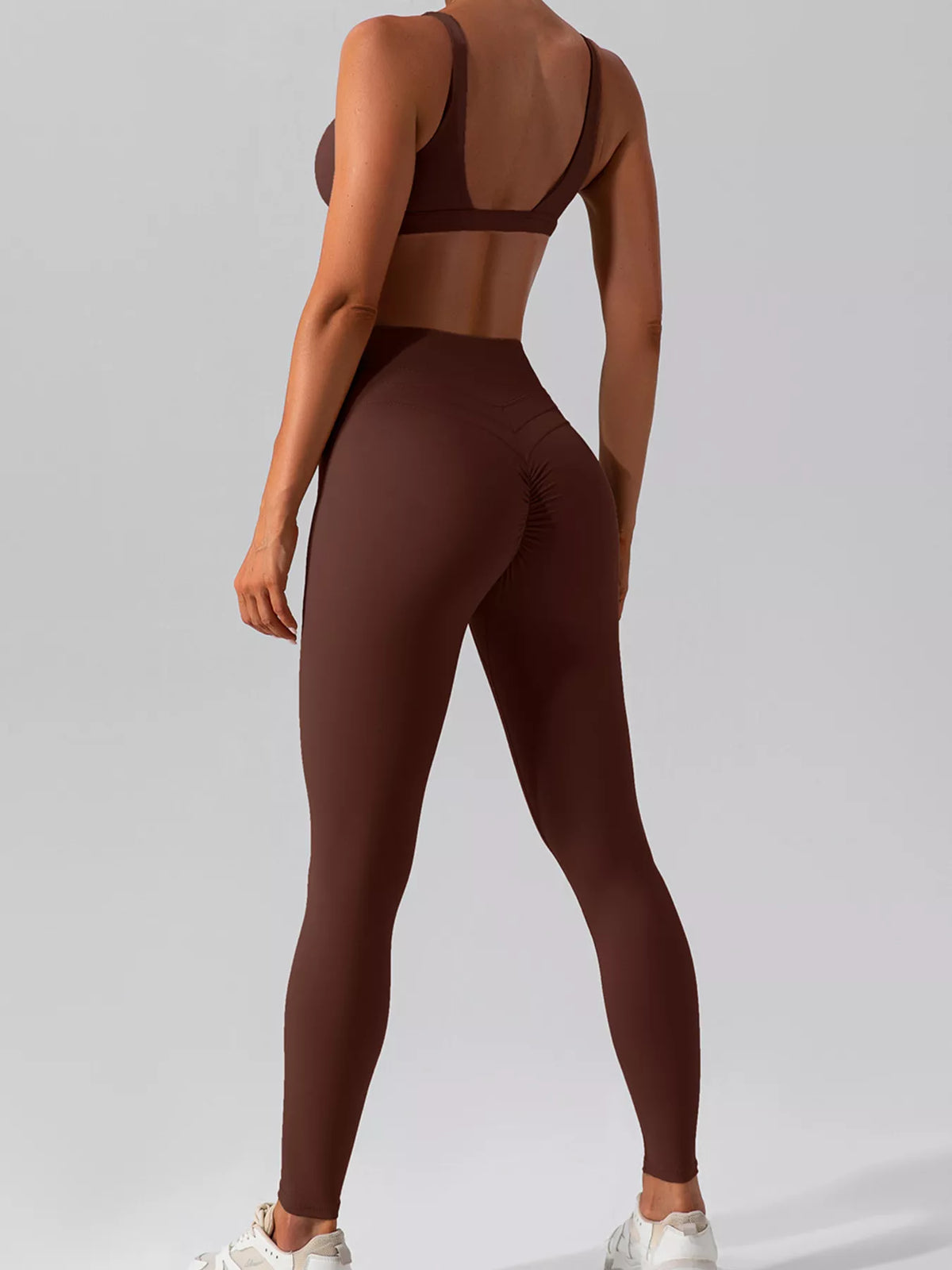Seamless V-Neck Tank & High-Waisted Pants Set