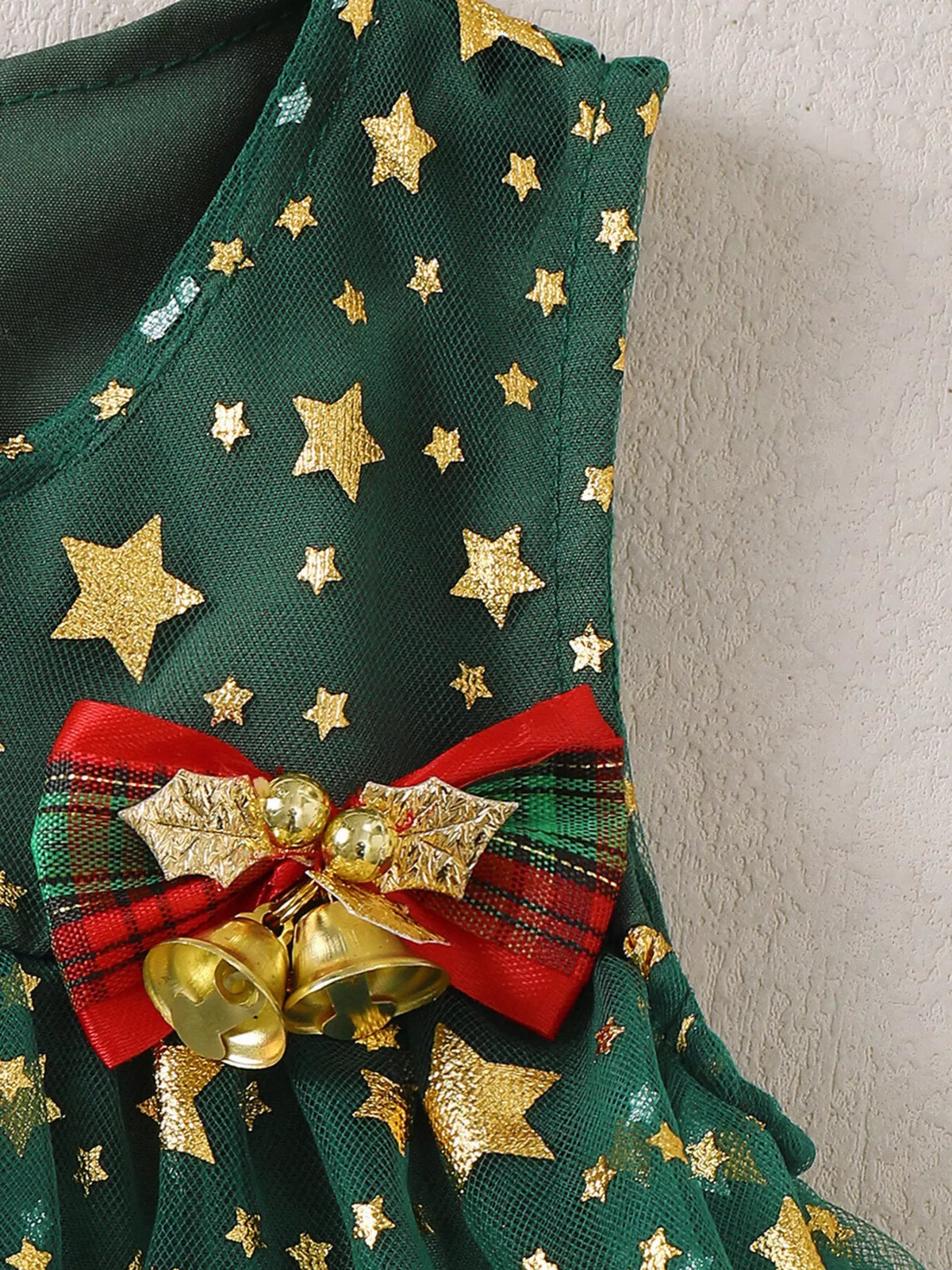 Baby Star Print Pom-Pom Tulle Dress — photo 5