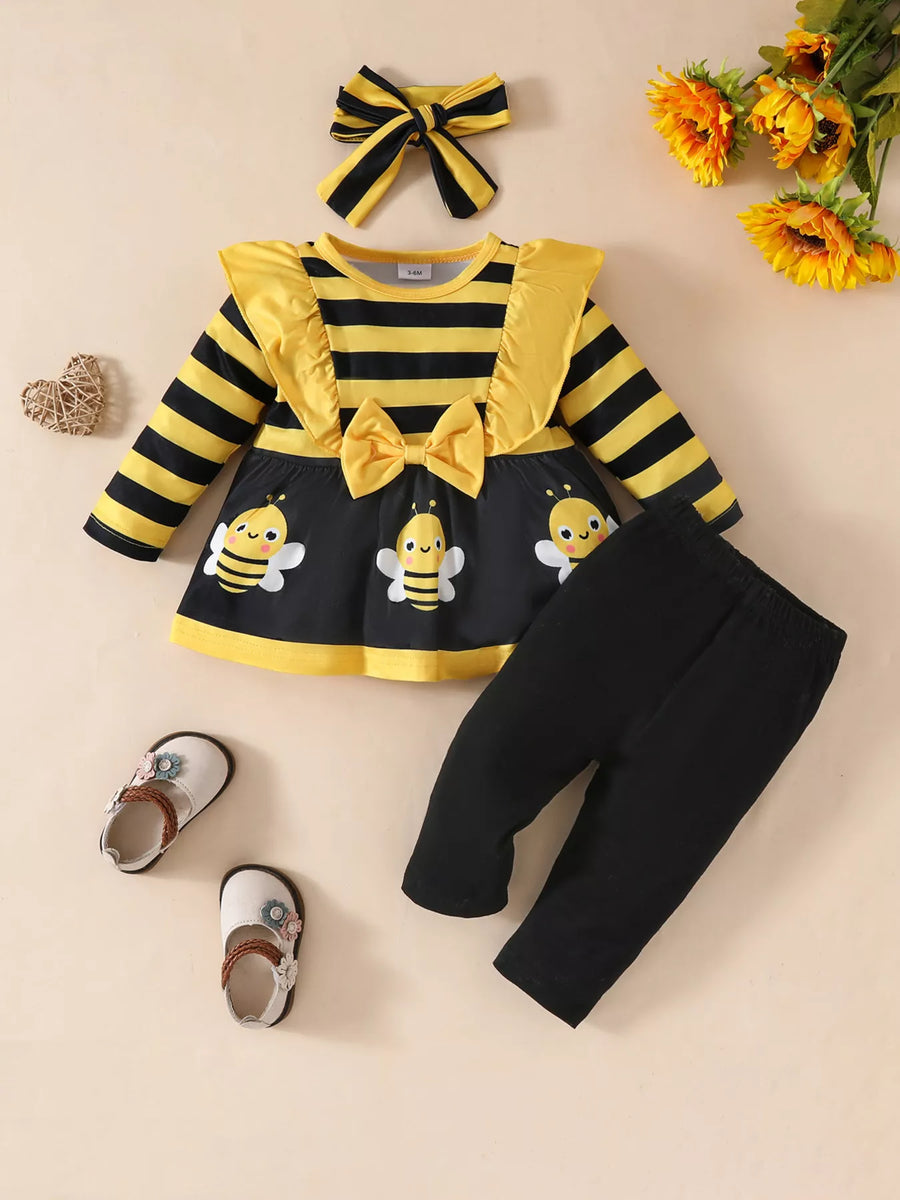 Storybook Ruffled Top and Pants Set with Headband