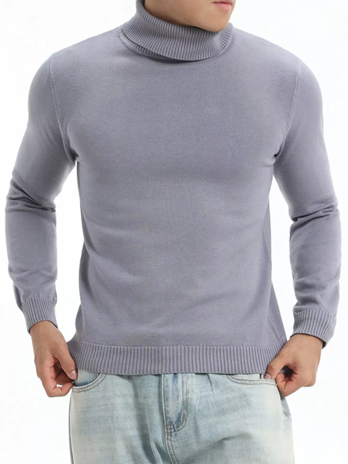 Men's Slim-Fit Turtleneck Sweater – Extended Sizes — photo 6