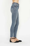 Judy Blue Dakota Tummy-Control Vintage Wash Distressed-Hem Skinny Jeans — product view 6