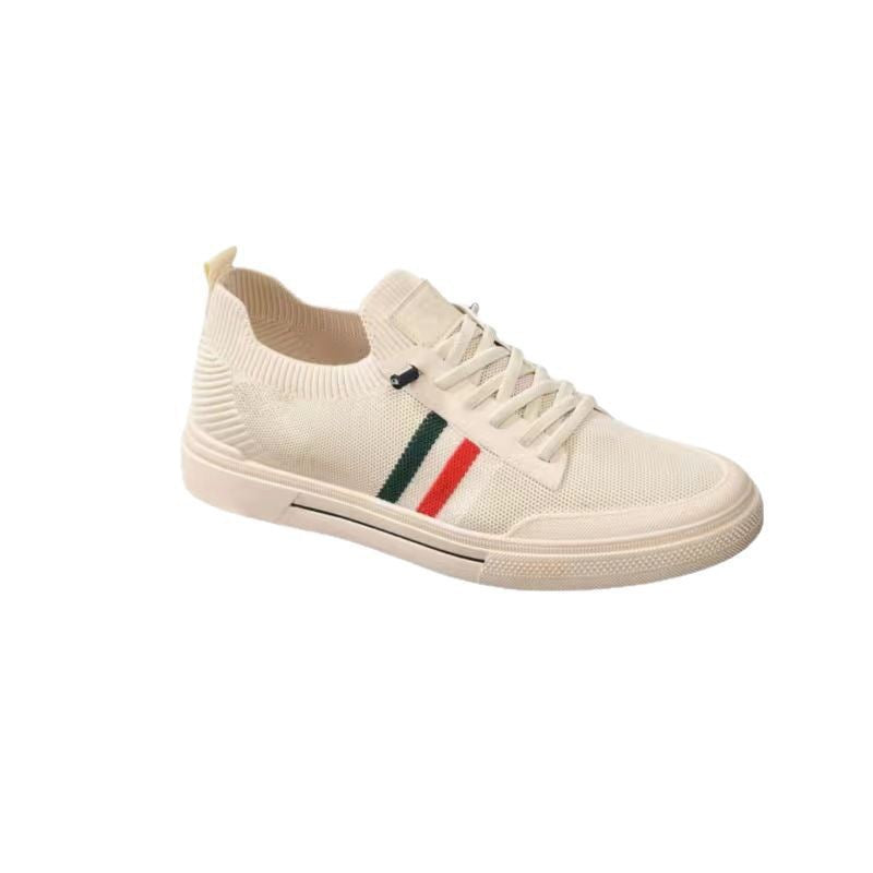 Men's Breathable Mesh Casual Sneakers – Round Toe, Lightweight Comfort Shoes
