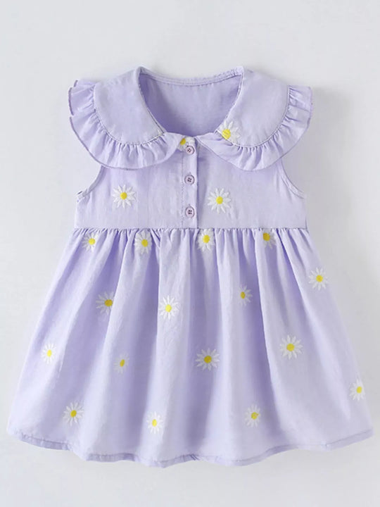 Another view: Storybook Daisy Peter Pan Collar Sleeveless Dress