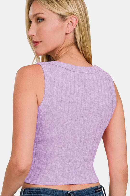 Another view: Ribbed Cropped Tank