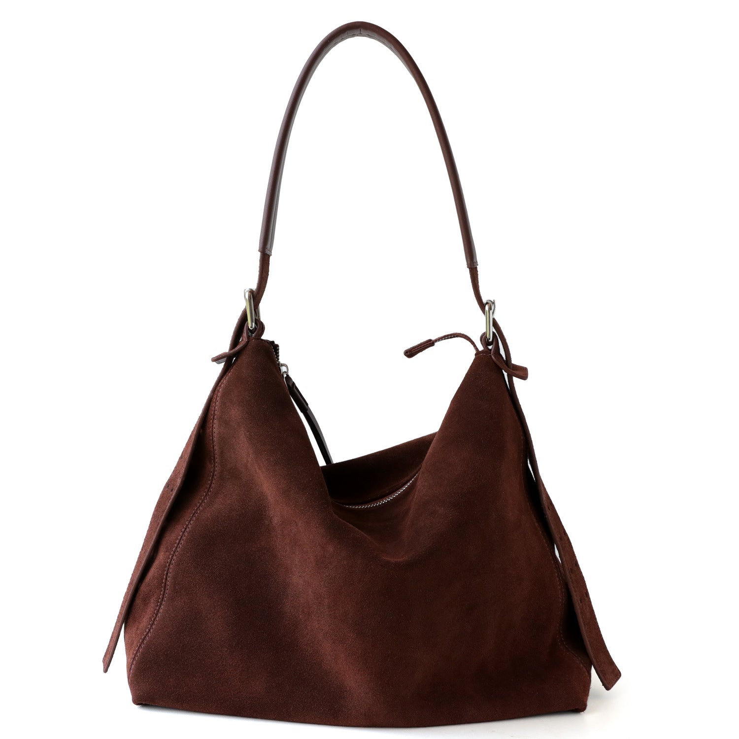 Women's Suede Underarm Shoulder Bag – Soft Structured Crossbody Handbag | Khaki, Caramel, Coffee