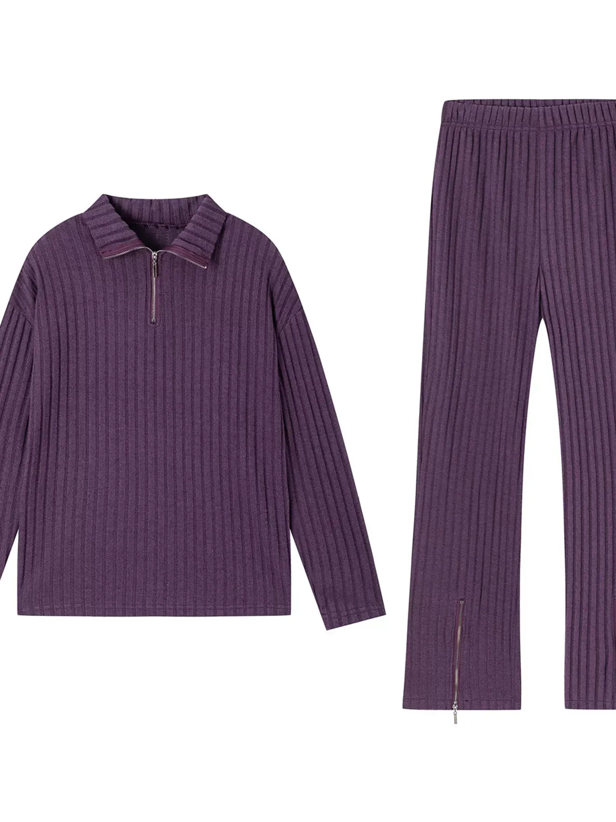 Women's Ribbed Knit Top & Pants Set — photo 24