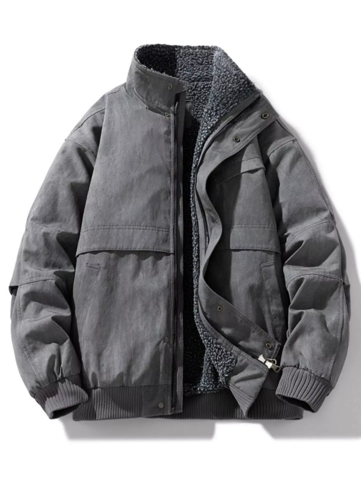 Men's Sherpa-Lined Bomber Jacket — photo 3