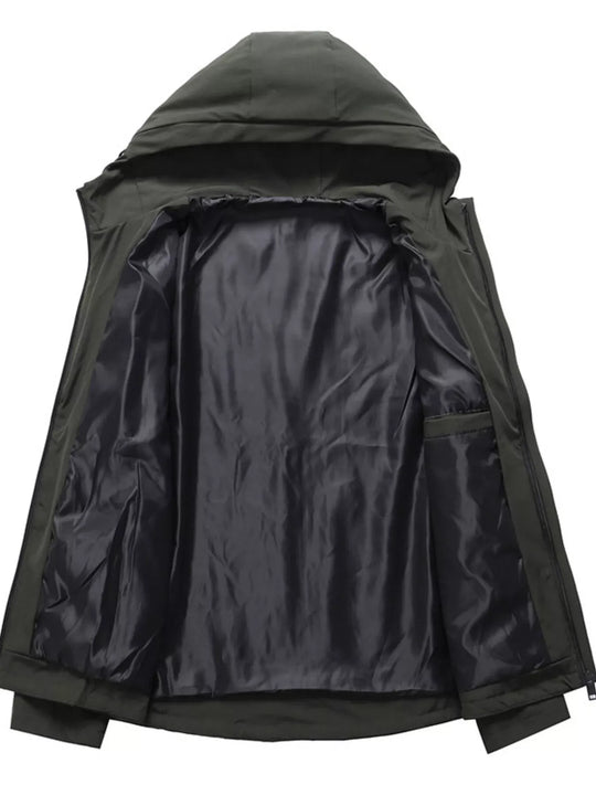 Another view: Men's Lightweight Hooded Nylon Jacket