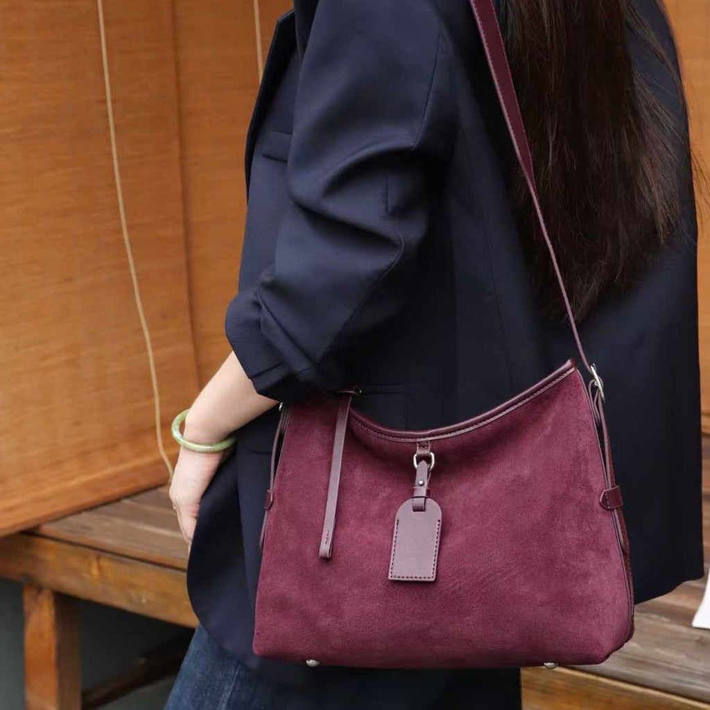 Genuine Leather Shoulder Bag - Large Capacity Handbag for Women