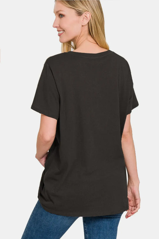 Another view: Curve V-Neck Short Sleeve T-Shirt