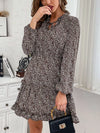 Dahlia Ruffle Hem Tie Neck Mini Dress — product view 2