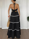 Aurelia Halter Neck Pleated Maxi Dress — product view 4
