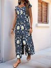 Solene Printed Crewneck Cap Sleeve Wide-Leg Jumpsuit — product view 10
