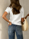 Vesper Textured Short-Sleeve Knit Top — product view 5