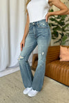 Judy Blue Harper Mid-Rise Tummy-Control Destroy Flare — product view 6
