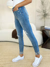 Judy Blue Addison Mid-Rise Destroy & Cuff Skinny Jeans — product view 9