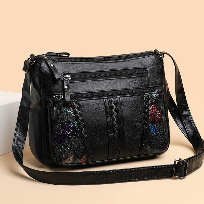 Women's Minimalist Crossbody Bag - Large Capacity PU Leather Shoulder Bag
