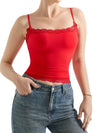 Slightly stretchy lace camisole for women