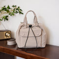 Women's Lightweight Oxford Cloth Shoulder Bag - Versatile Everyday Bucket Bag