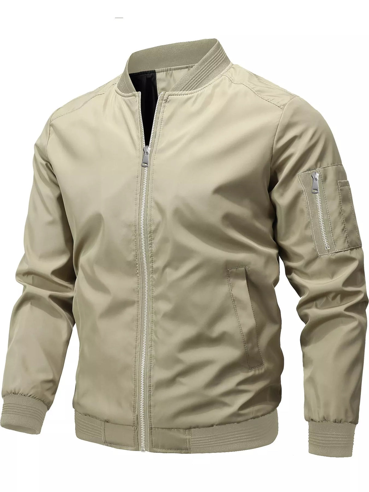 Men's Lightweight Bomber Jacket with Sleeve Pocket — photo 62