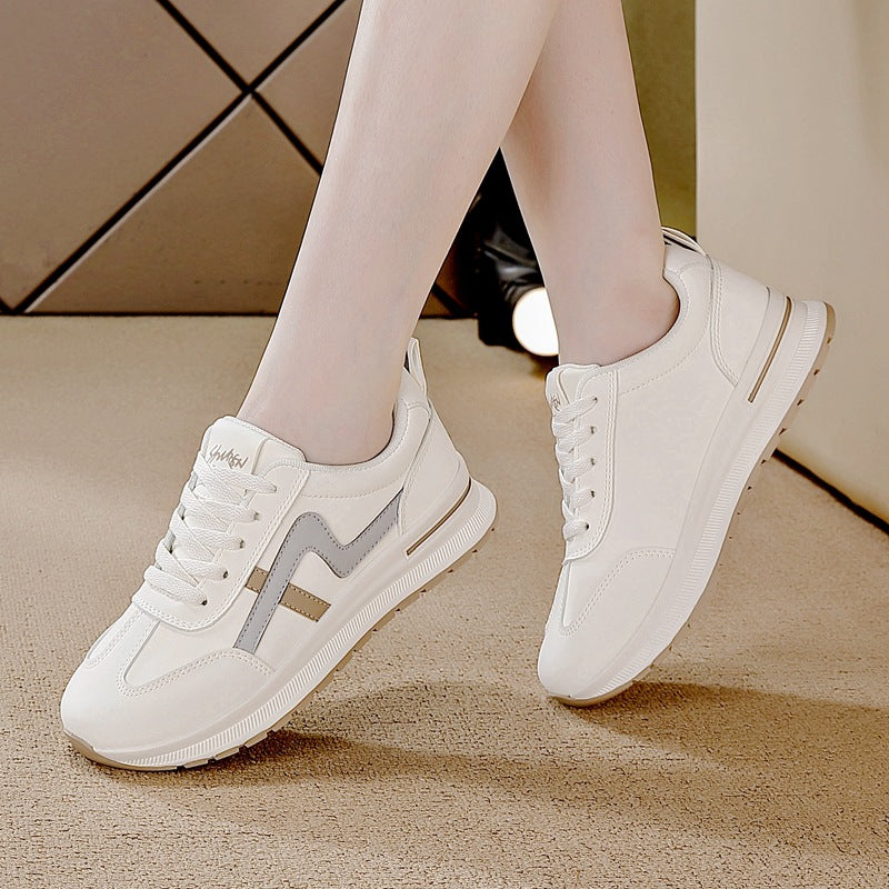 Unisex Chunky Sole Lightweight Casual Sneakers - Cross-Strap Athletic Fashion Shoes