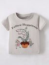 Gray kids' Little Orbit graphic short-sleeve T-shirt