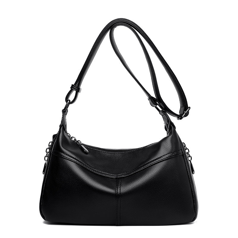Women's Casual Soft Crossbody Bag - Large Capacity PU Leather Shoulder Bag