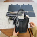 Western Style Bucket Bag with Silk Scarf
