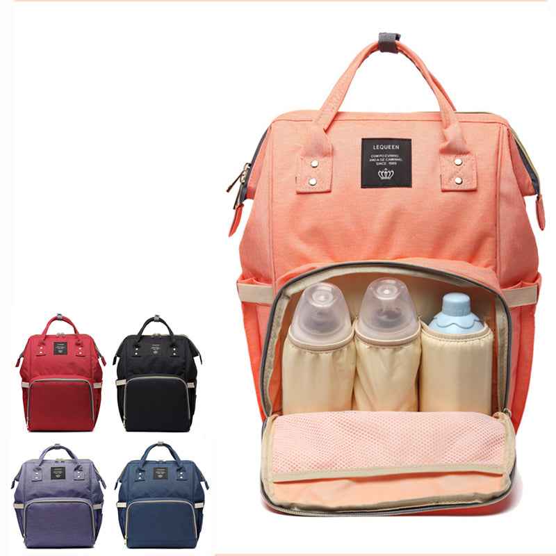 Maternity Diaper Backpack - Large Capacity Waterproof Oxford Nappy Bag with Anti-Theft Pocket & Stroller Straps