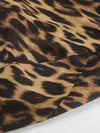 Leopard fitted long skirt for women