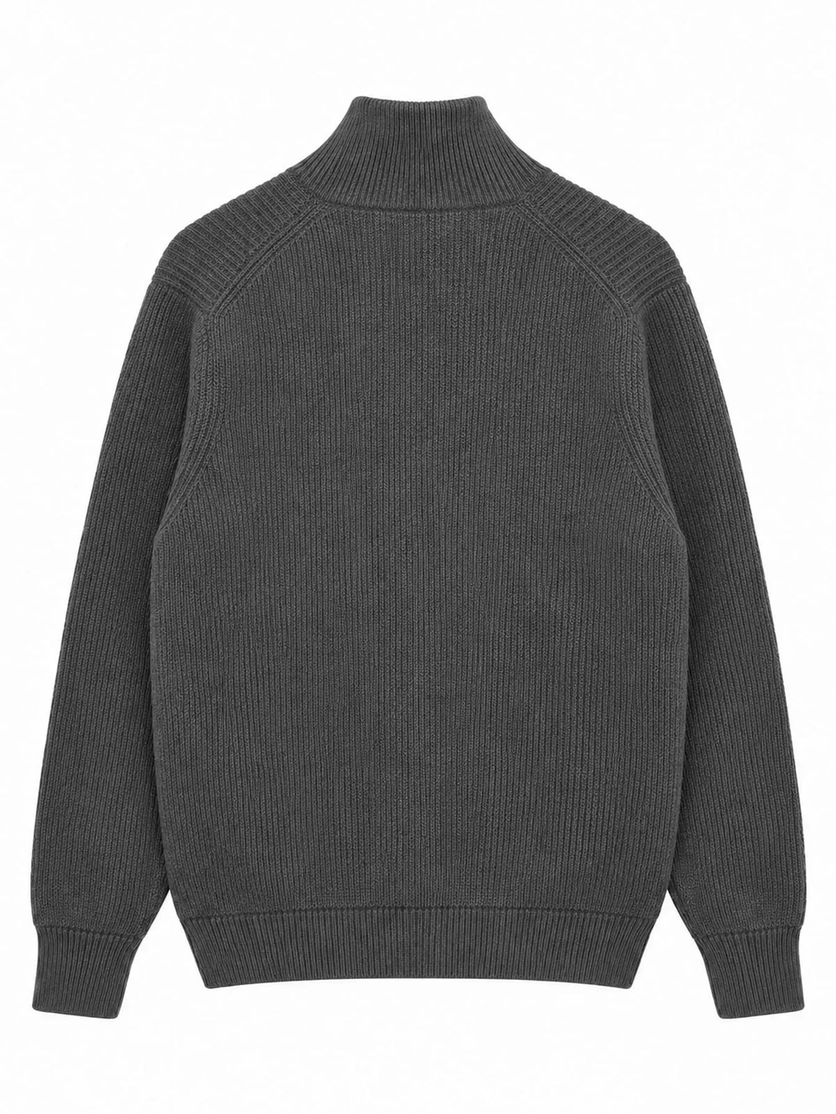 Men's Ribbed Zip-Up Knit Cardigan — photo 8