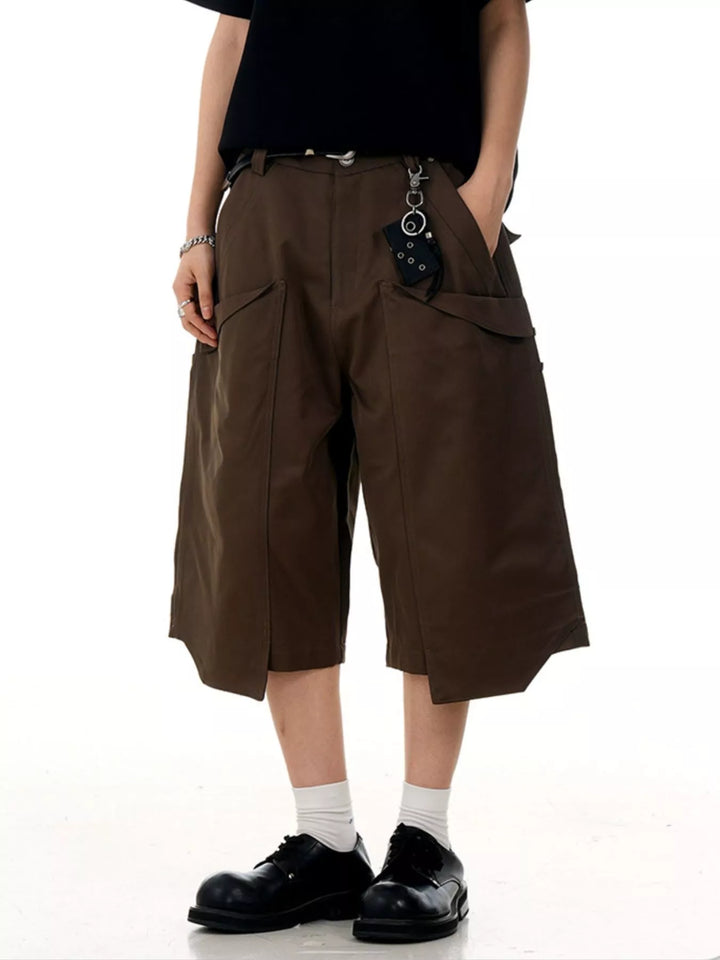Men’s wide-leg cargo capri pants
