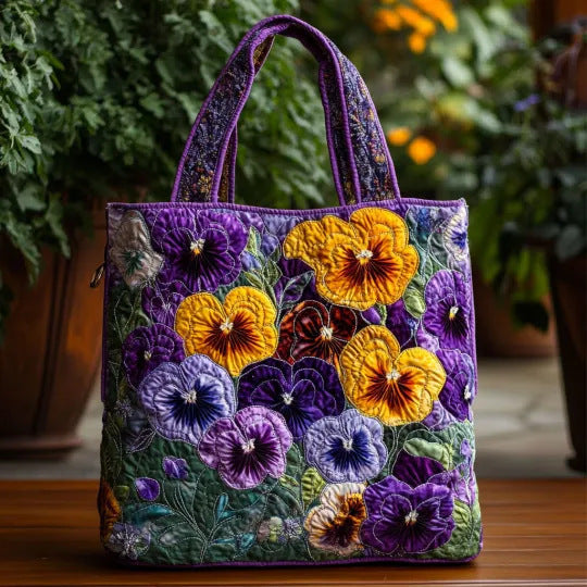 Women's Trendy Printed Tote & Shoulder Bag - Canvas Lined Oxford Cloth