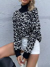 Sabine Leopard High Neck Pullover Sweater — product view 1