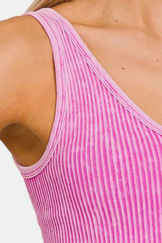 Another view: Washed Ribbed Cropped Tank