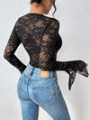 Isla Lace Long-Sleeve Bodysuit — product view 6