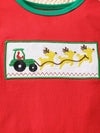Meadow Days Christmas Theme Embroidered Snap-Leg One-Piece — product view 4