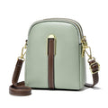 Women's Vertical Soft Leather Crossbody Bag - PU Leather Shoulder Messenger Purse with Card Slots