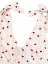 Valentina Heart Print Tie Shoulder A-Line Mini Dress — product view 7