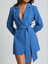 Lapel-collar tie-waist blazer — alternate product view 7