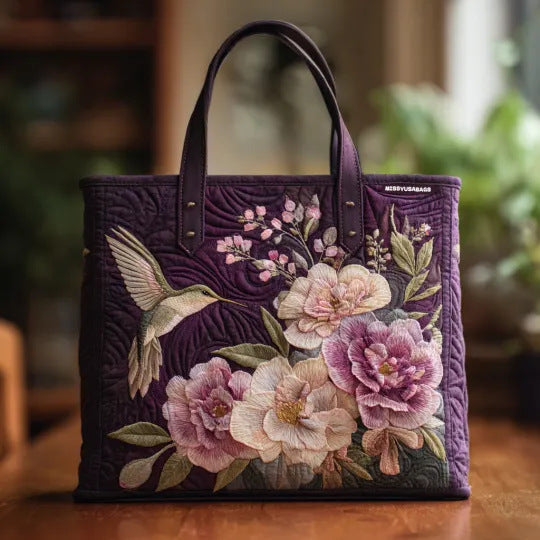 Women's Trendy Printed Tote & Shoulder Bag - Canvas Lined Oxford Cloth